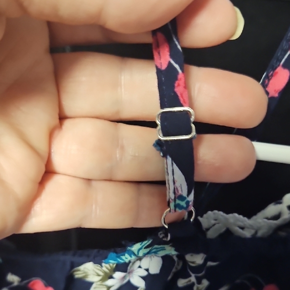 Blue Ruched Flutter Sleeve Jumpsuit - Picture 7 of 8